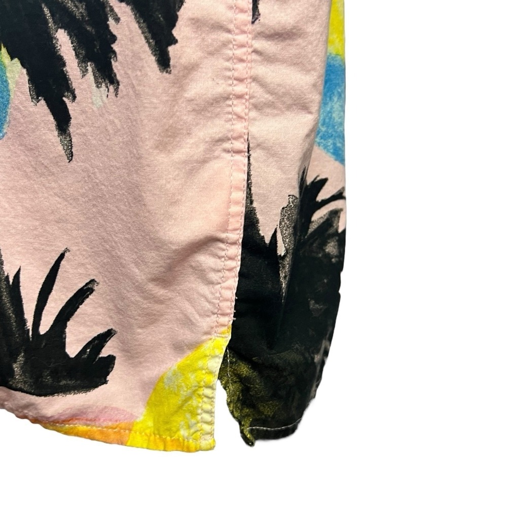American Eagle Shirt LG Pink Multi Tropical Button Down Hawaiian Island Casual - Picture 3 of 12